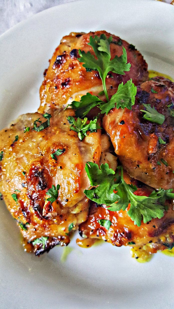 Honey Mustard Baked Chicken Thighs - VLOGMAS DAY 22