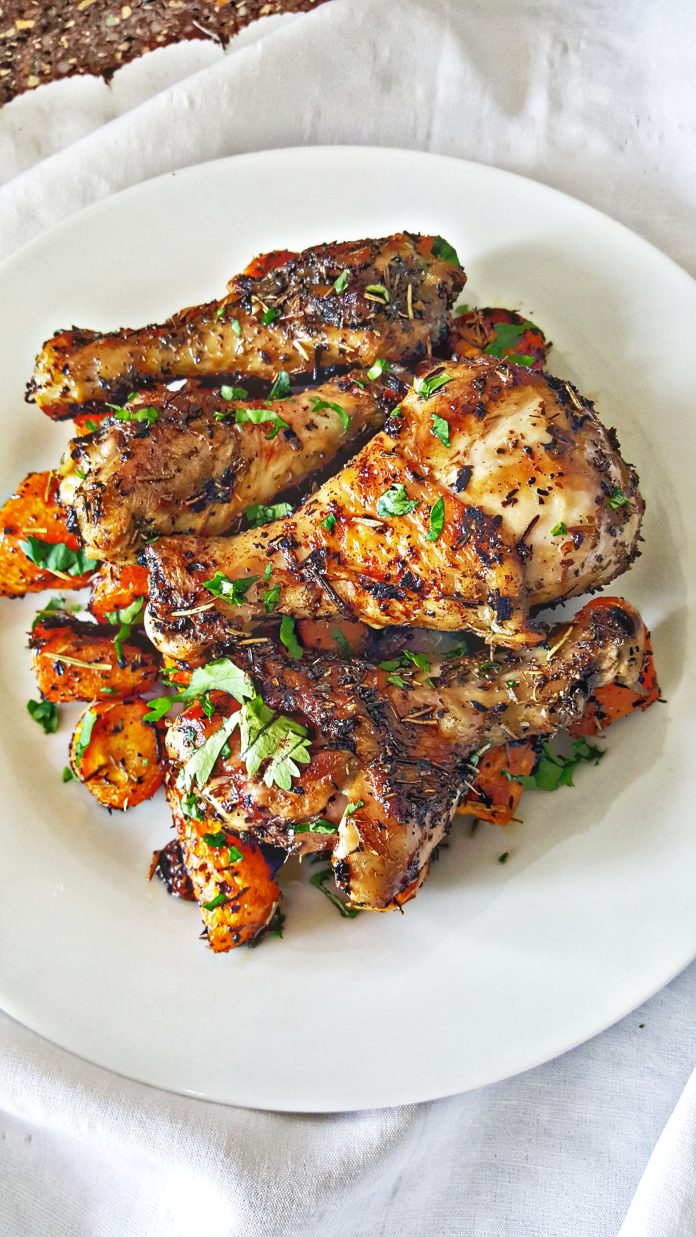 Herb Roasted Chicken Drumsticks with Veggies: A Culinary Symphony - VLOGMAS DAY 21